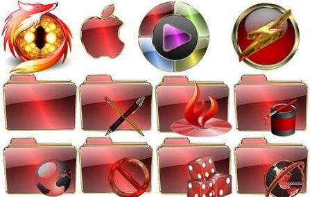 Red Gloss Icons